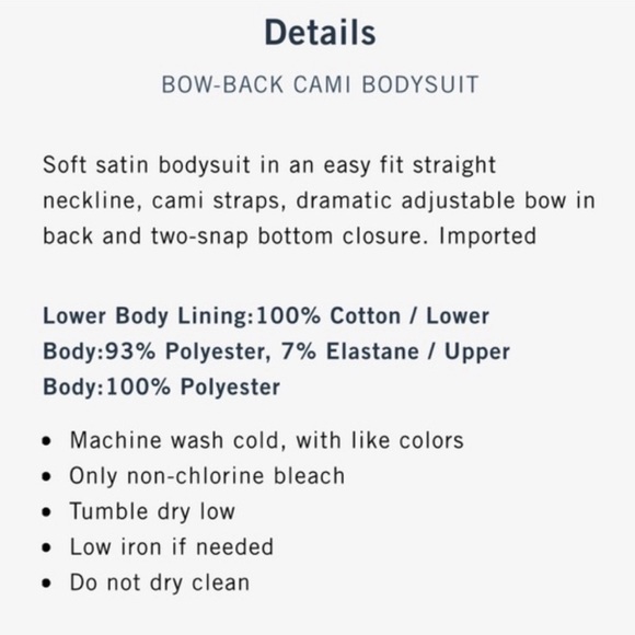 ABERCROMBIE & FITCH Bow Back Cami Bodysuit - Picture 8 of 12